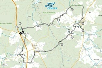 Parcours v&eacute;lo 50 km Transinne Libin Saint-Hubert itin&eacute;raire nature for&ecirc;t Belgique